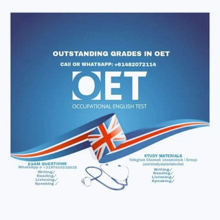 OET IELTS MRCP study materials | solutions, telegram channel