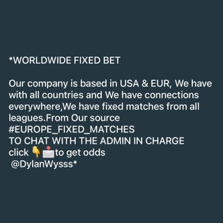 WORLDWIDE FIXED BET, telegram channel