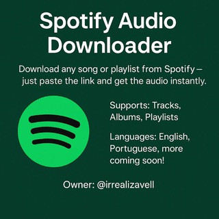 SpotifyMusicDownloaderBot, telegram bot
