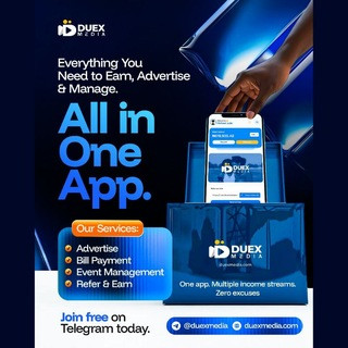 DuexMedia - Advertise, Pay Bills, Event, telegram channel
