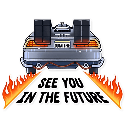 Back to the Future #8, Telegram Sticker.