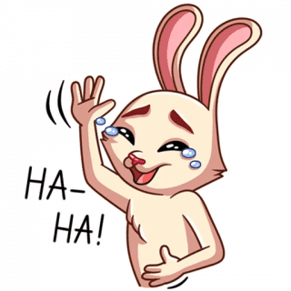 Gentle Rabbit - Telegram Sticker - English
