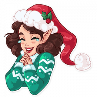 Penelope the Elf - Telegram Sticker - English