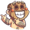👈-Tribal Masquerade, Telegram Sticker