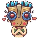 😍-Tribal Masquerade, Telegram Sticker