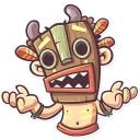 😕-Tribal Masquerade, Telegram Sticker
