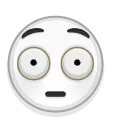 😳-Albino Emoji, Telegram Sticker