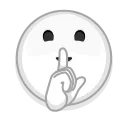🤫-Albino Emoji, Telegram Sticker