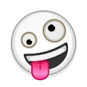 🤪-Albino Emoji, Telegram Sticker