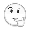 🤔-Albino Emoji, Telegram Sticker