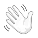 👋-Albino Emoji, Telegram Sticker