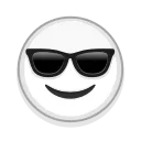 😎-Albino Emoji, Telegram Sticker