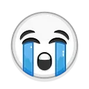 😭-Albino Emoji, Telegram Sticker