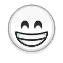 😁-Albino Emoji, Telegram Sticker