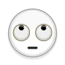 🙄-Albino Emoji, Telegram Sticker