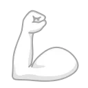 💪-Albino Emoji, Telegram Sticker