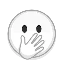 🤭-Albino Emoji, Telegram Sticker