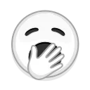 🥱-Albino Emoji, Telegram Sticker