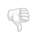 👎-Albino Emoji, Telegram Sticker