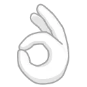 👌-Albino Emoji, Telegram Sticker