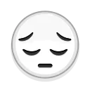 😔-Albino Emoji, Telegram Sticker