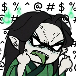 🖕-#Ланьпьянь (Art by JIZART), Telegram Sticker