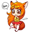 🤔-Alice Fox, Telegram Sticker