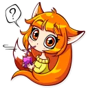 ❓-Alice Fox, Telegram Sticker