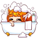 🛁-Alice Fox, Telegram Sticker