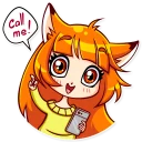 📞-Alice Fox, Telegram Sticker