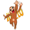 👋-Mona Monkey, Telegram Sticker