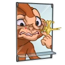 😖-Mona Monkey, Telegram Sticker