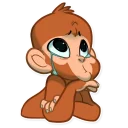 😢-Mona Monkey, Telegram Sticker