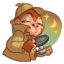 🔎-Mona Monkey, Telegram Sticker