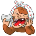 😫-Mona Monkey, Telegram Sticker