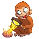 🔍-Mona Monkey, Telegram Sticker
