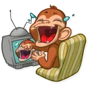 😂-Mona Monkey, Telegram Sticker