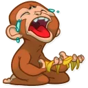 😱-Mona Monkey, Telegram Sticker