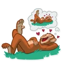 😍-Mona Monkey, Telegram Sticker