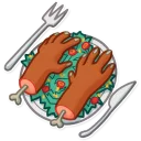 🍽-Mona Monkey, Telegram Sticker