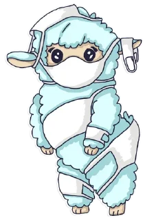 😷-Alpaka Florentina, Telegram Sticker