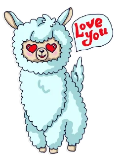 ❤️-Alpaka Florentina, Telegram Sticker