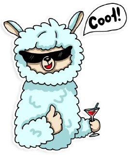 👍-Alpaka Florentina, Telegram Sticker