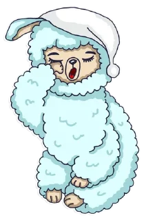 😴-Alpaka Florentina, Telegram Sticker