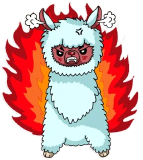 😡-Alpaka Florentina, Telegram Sticker