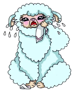 😭-Alpaka Florentina, Telegram Sticker