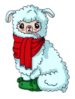😷-Alpaka Florentina, Telegram Sticker