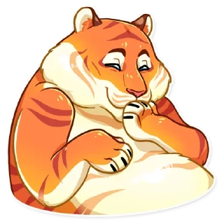 😊-Amur Tiger, Telegram Sticker