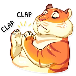 👏-Amur Tiger, Telegram Sticker