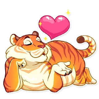 😘-Amur Tiger, Telegram Sticker